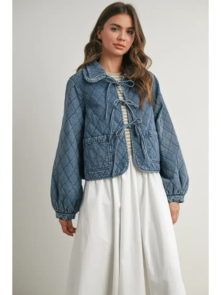 Veste matelassée à nouer