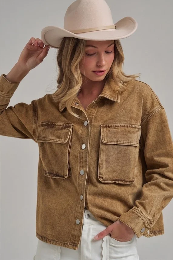 Surchemise inspirée western vintage délavée
