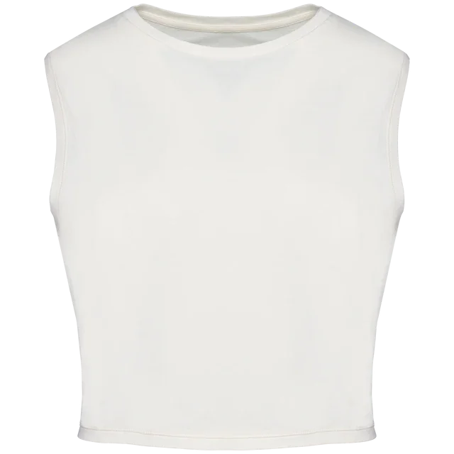 Crop Top sans manches en coton bio