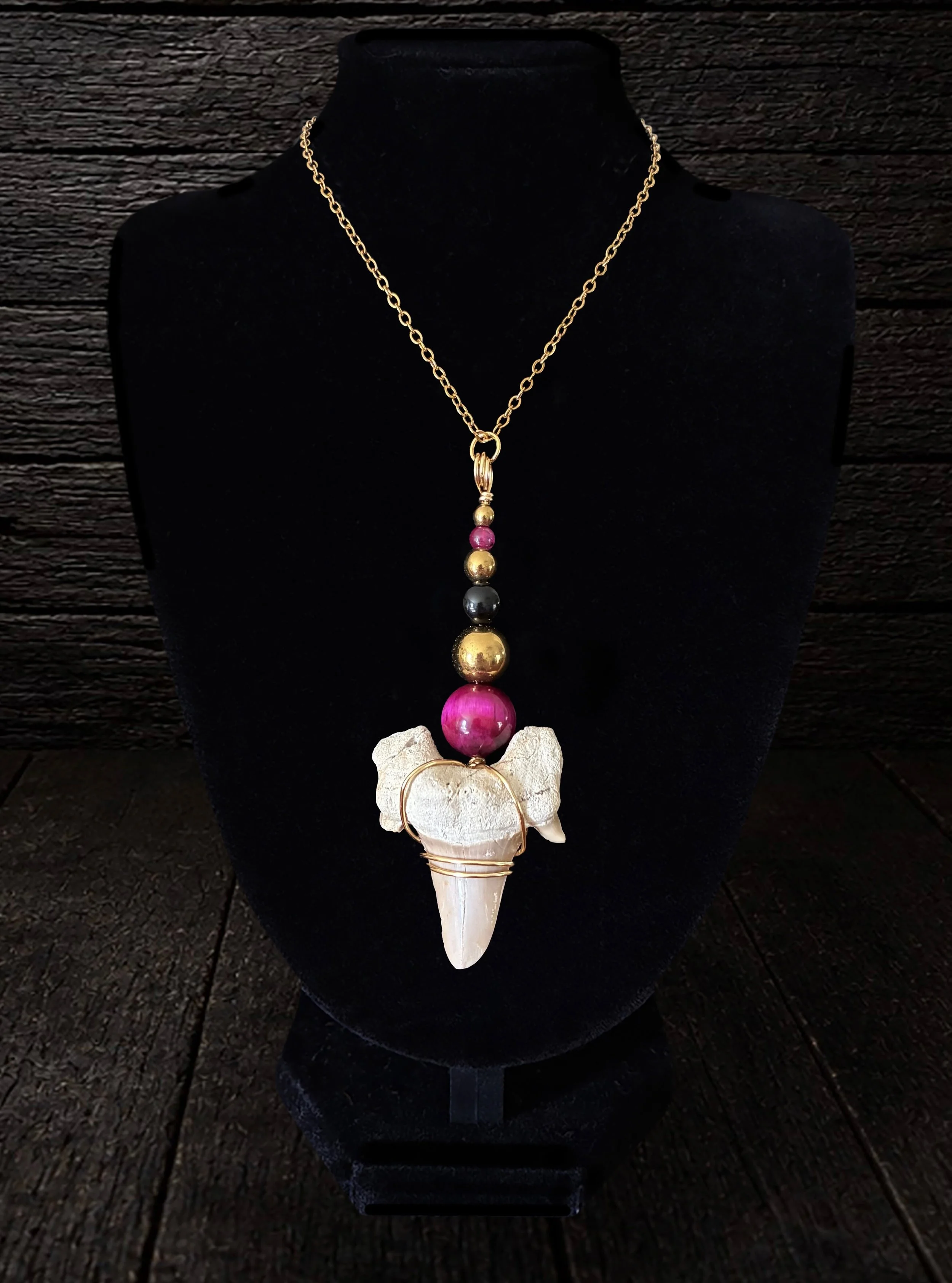 Pretty in Prehistory Shark Tooth Fossil Pendant