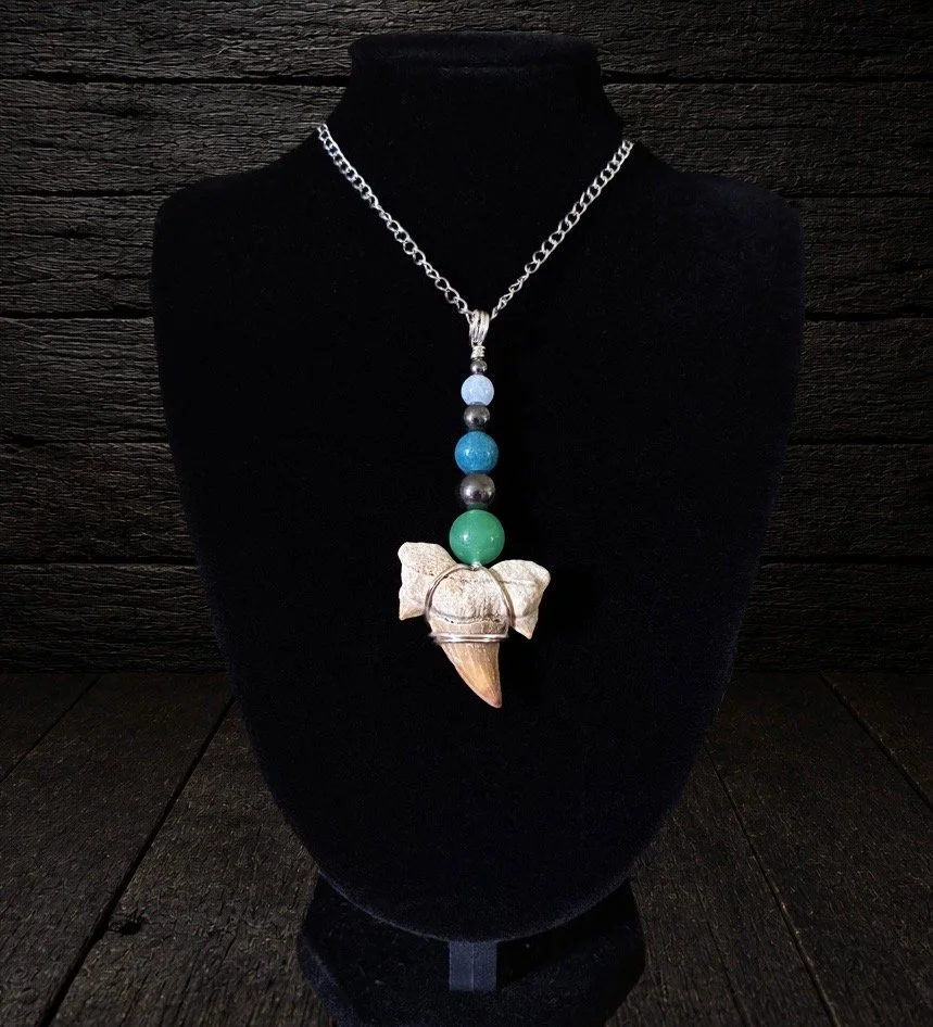 Endless Summer Shark Tooth Fossil Pendant