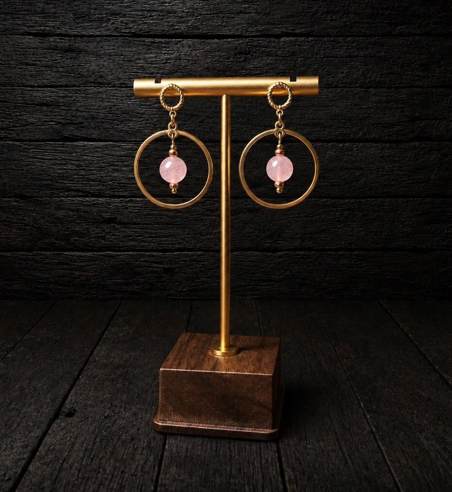 Rosé All Day Halo Earrings