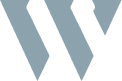 The image shows a stylized logo with overlapping letters in shades of blue and gray.