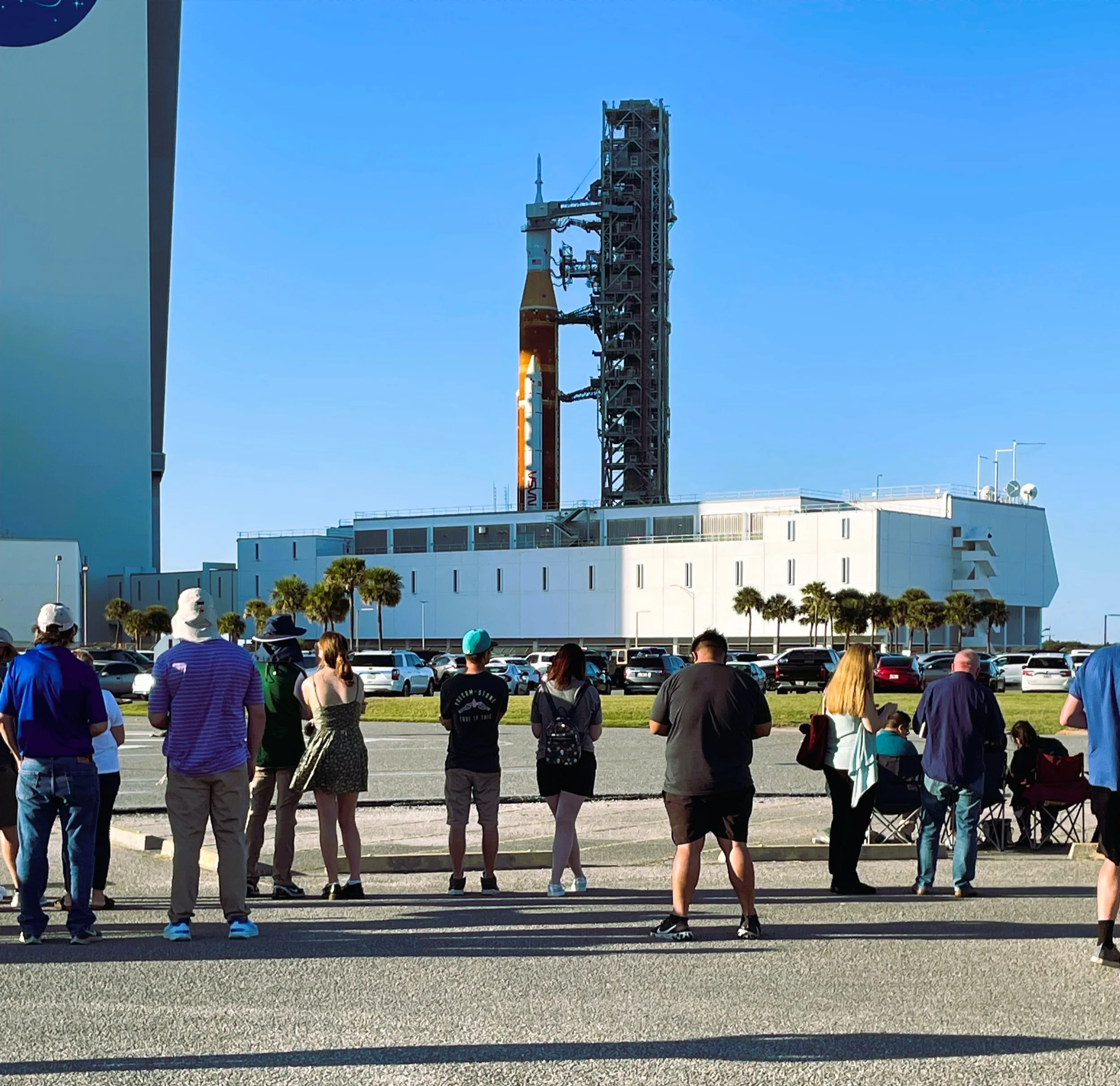 Artemis I rollout crowd, Kennedy Space Center 2022