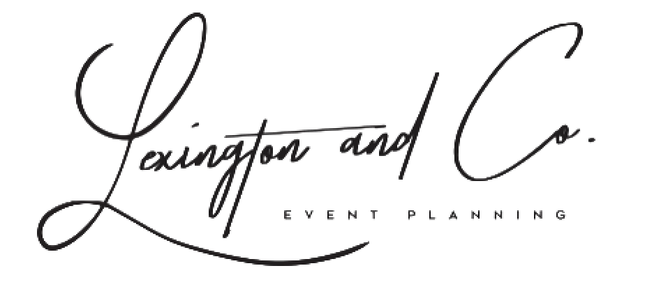 Elegant logo for Lexington and Co. Event Planning, featuring cursive script and minimalist design.