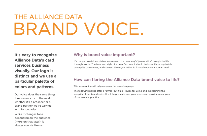 Six months of in-depth brand persona work helped us develop and deliver a comprehensive, easy-to-use guide with directives, examples, and tips. 