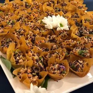 Thai Chicken Wonton Cups