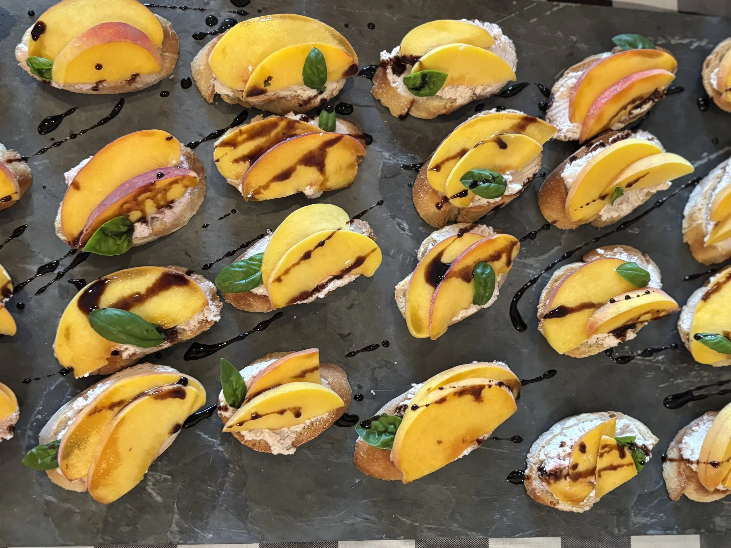Peach Goat Cheese Crostini