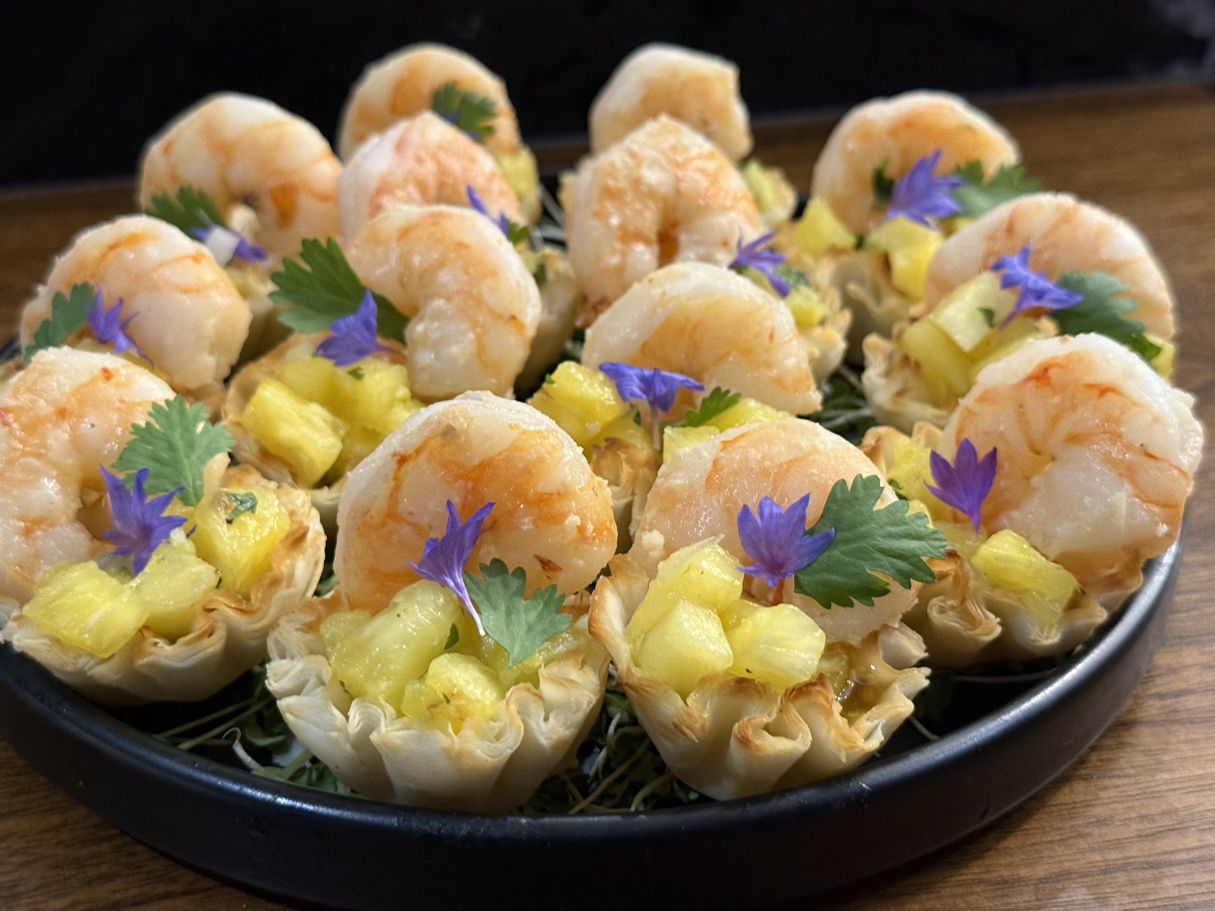 Pineapple Salsa Shrimp Tartlet