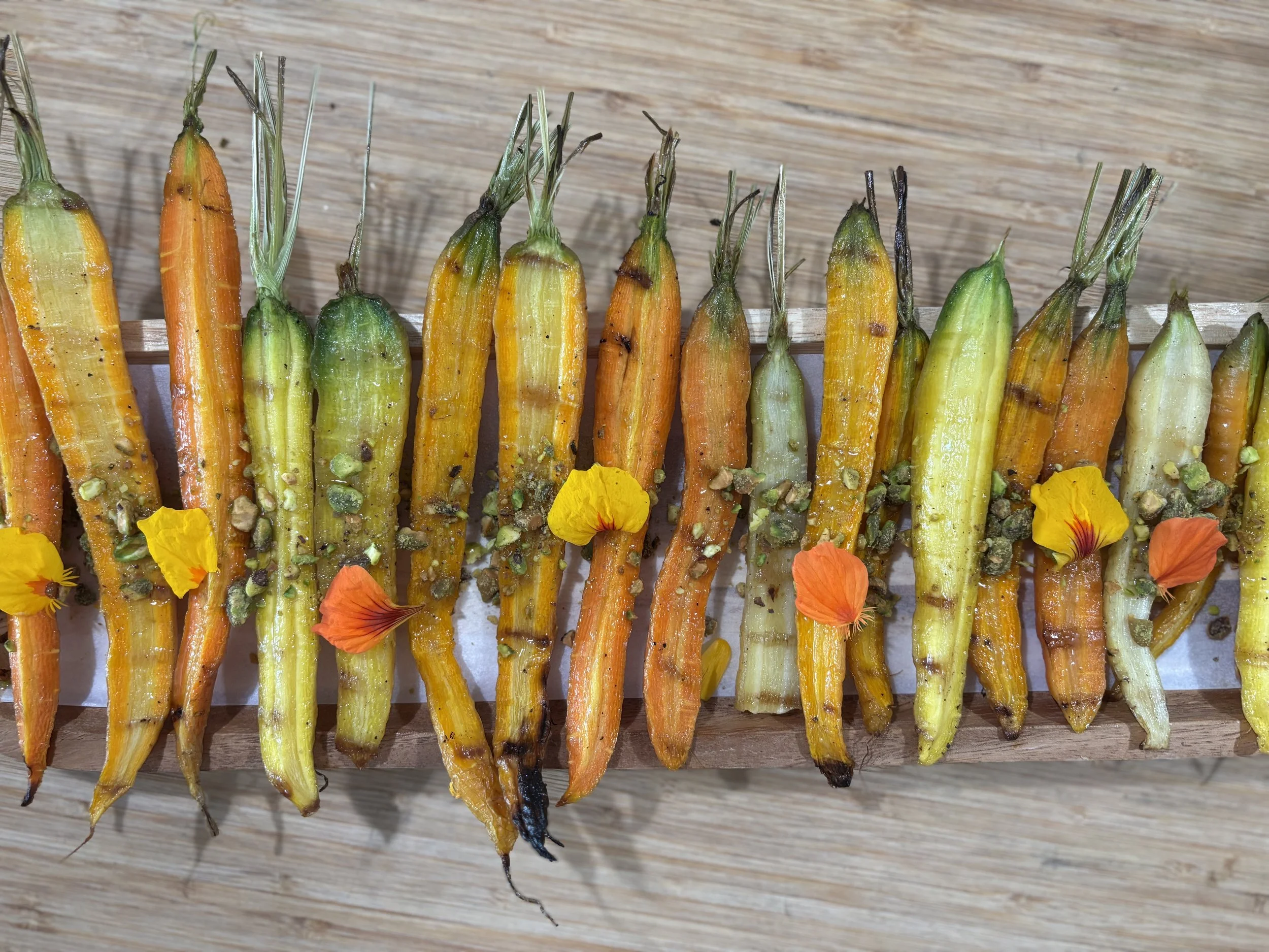 Smoked Heirloom Carrot with Pistachio and Local Honey