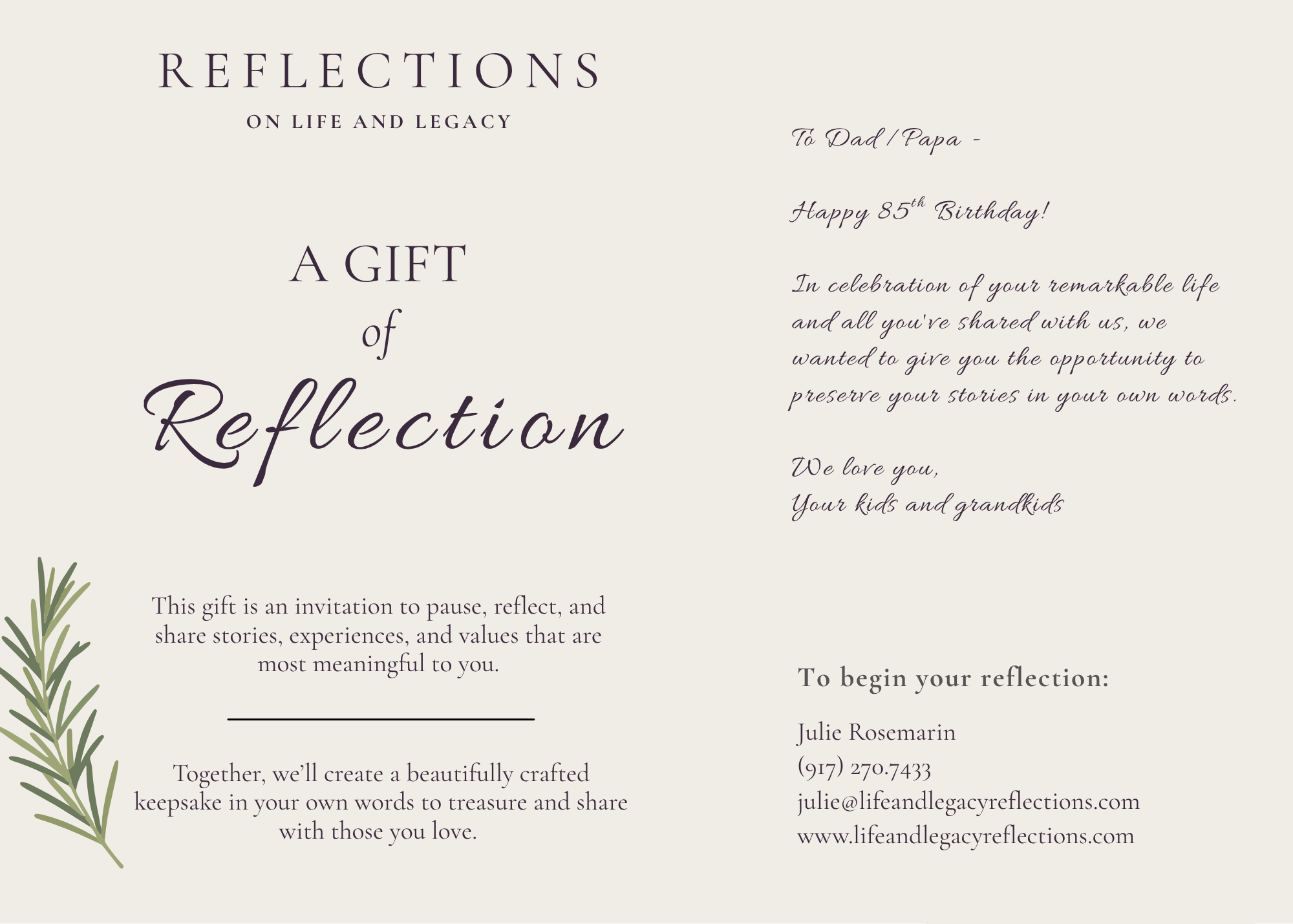 Gift invitation