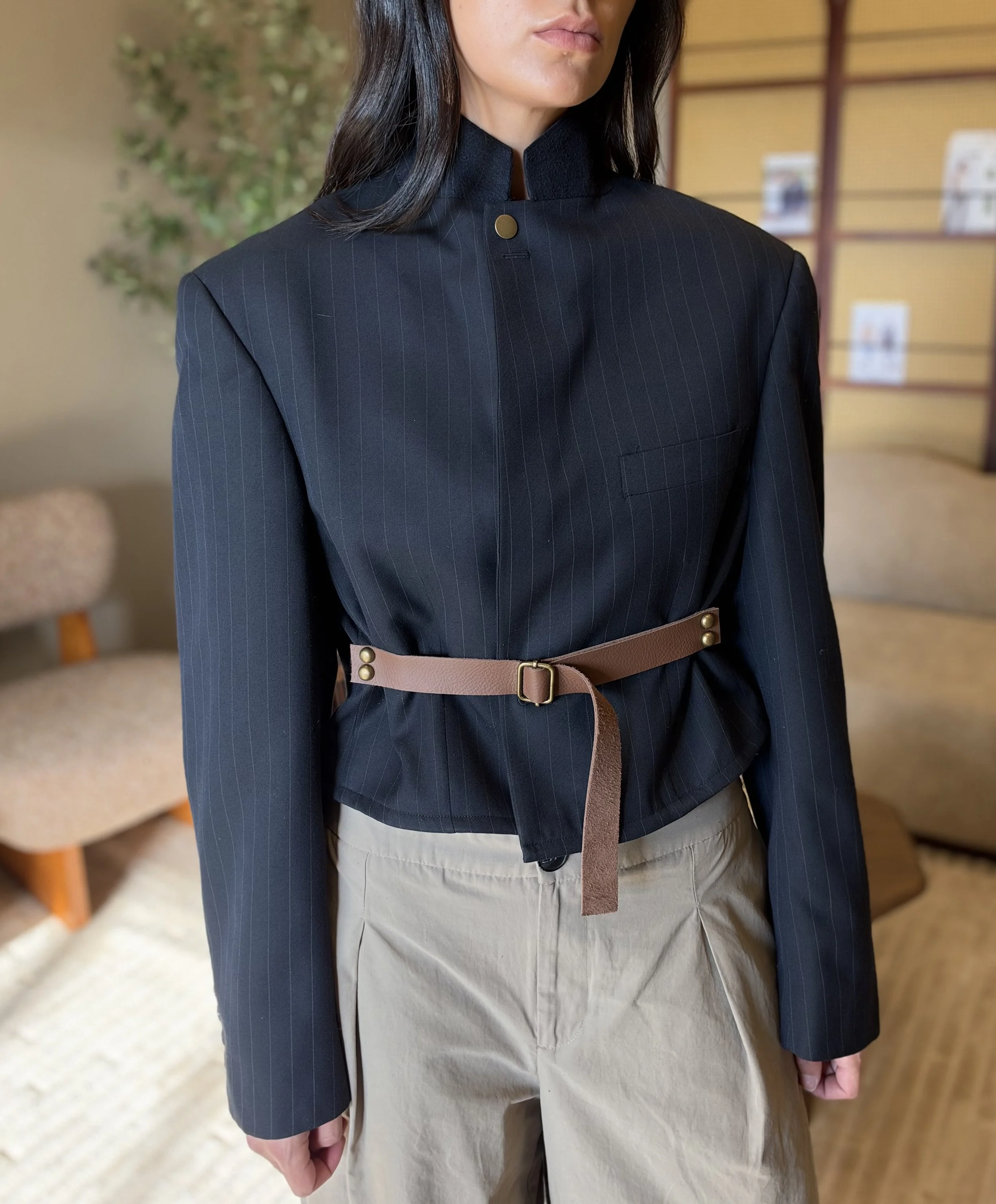 Re-Sourced No. 23 - The Leather Belt Blazer