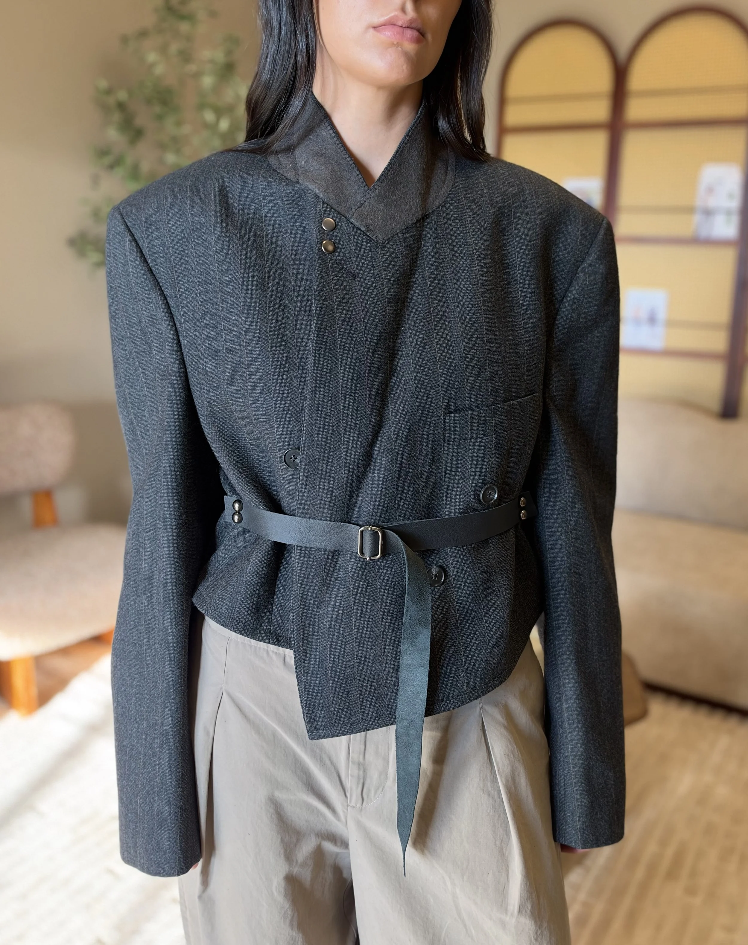 Re-Sourced No. 27 - The Leather Belt Blazer