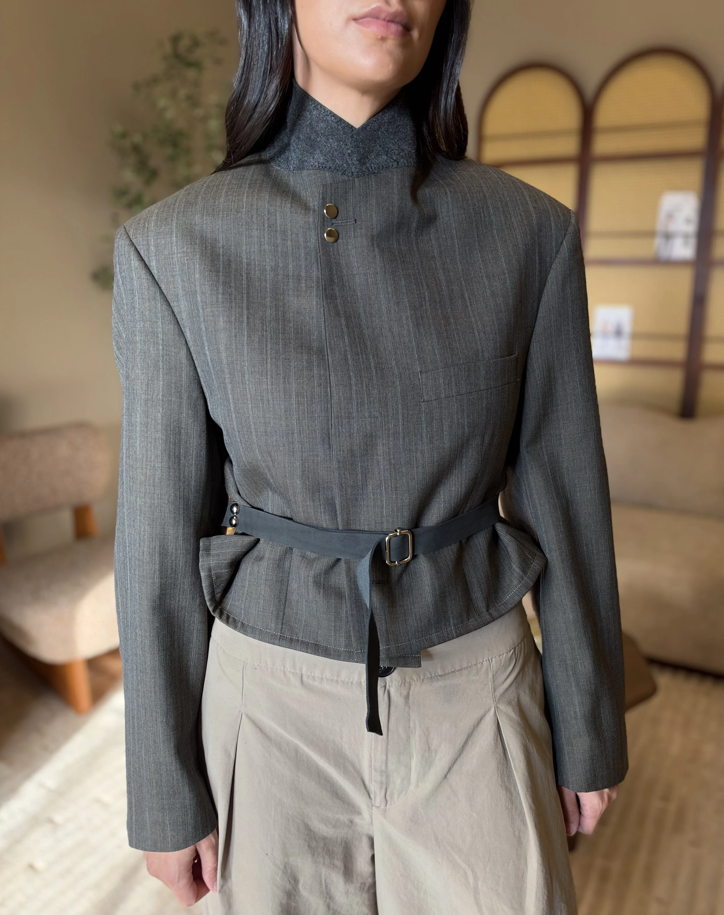Re-Sourced No. 25 - The Leather Belt Blazer