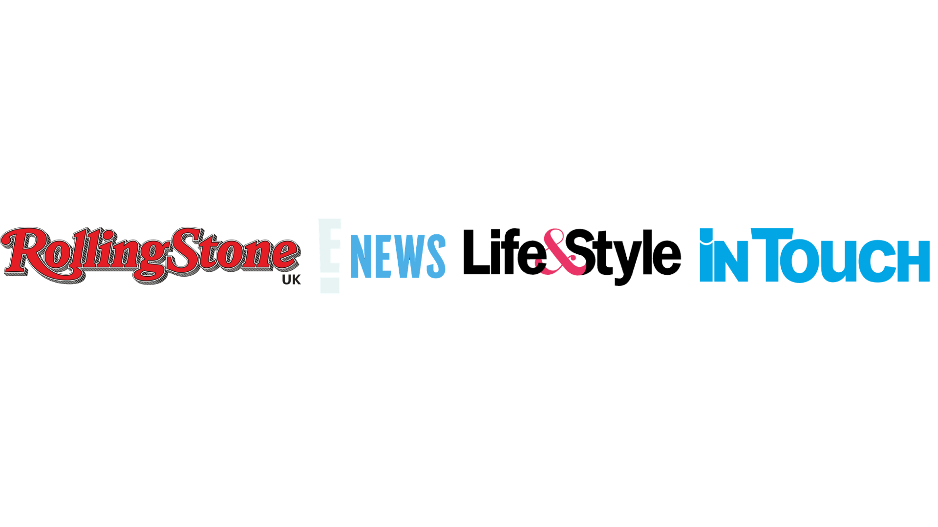 Logo of Rolling Stone, Newsweek, and TechCrunch on a black background.