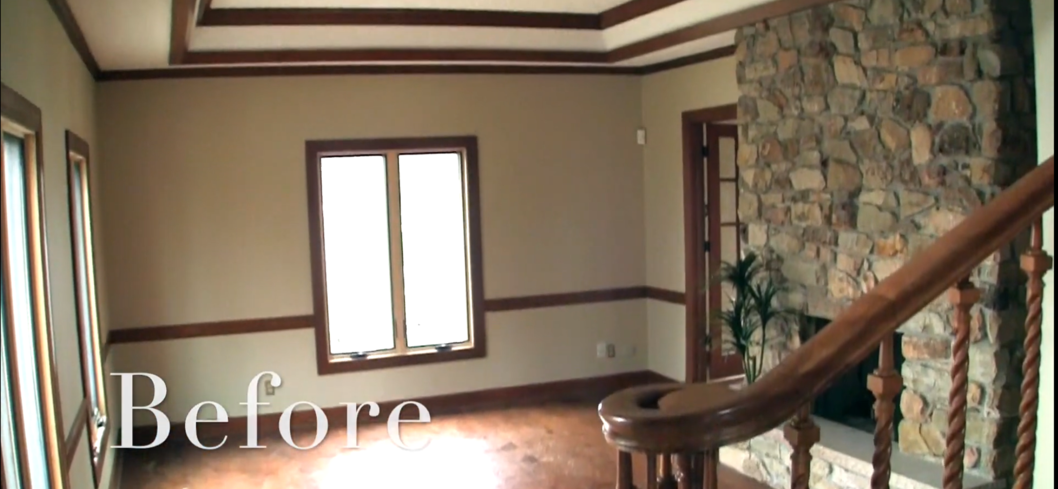 lakehouse living room - before