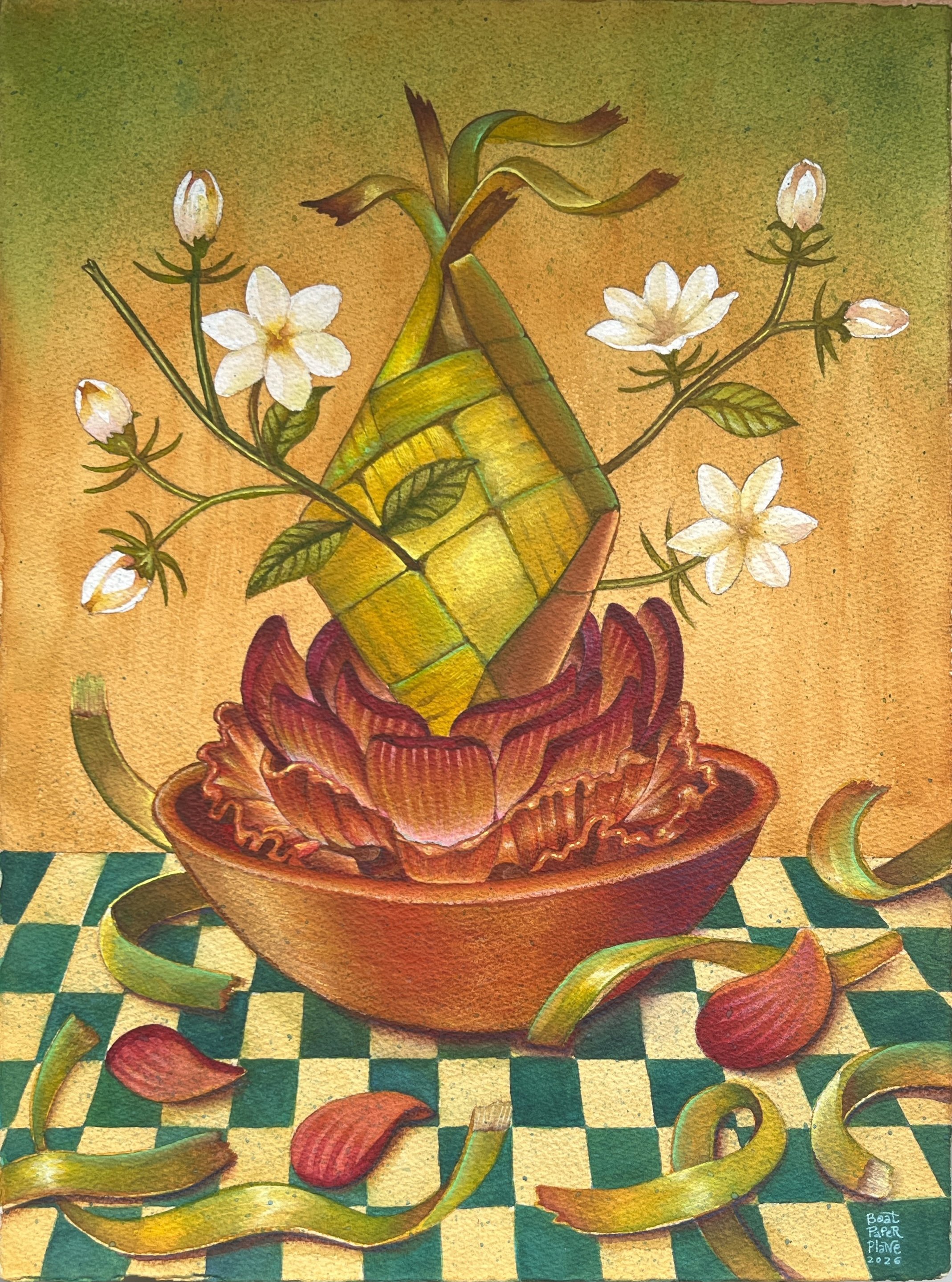 "Puso" Watercolor & Colored Pencil on Paper (42cm x 52cm)