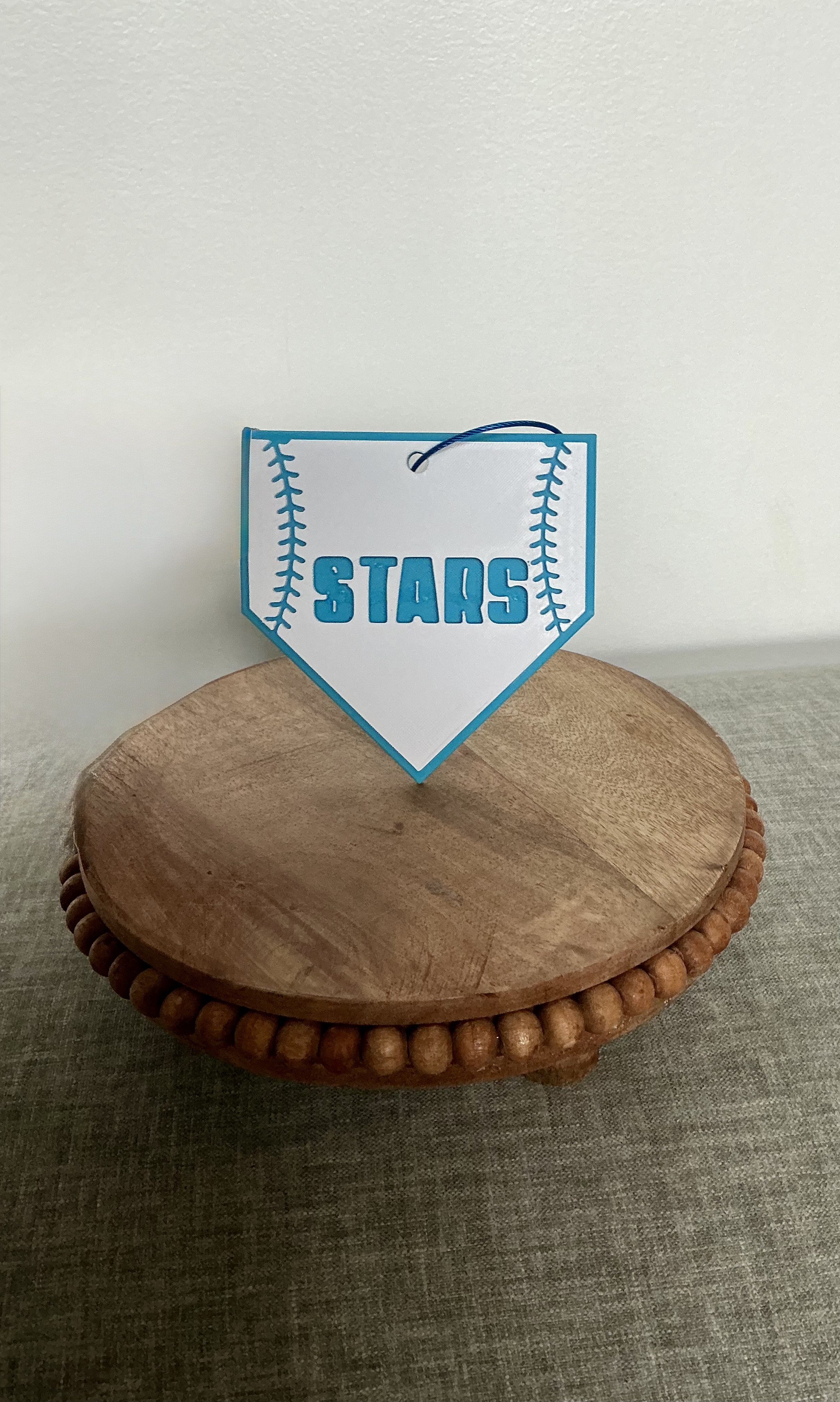 Baseball Home Plate Drip Keychain