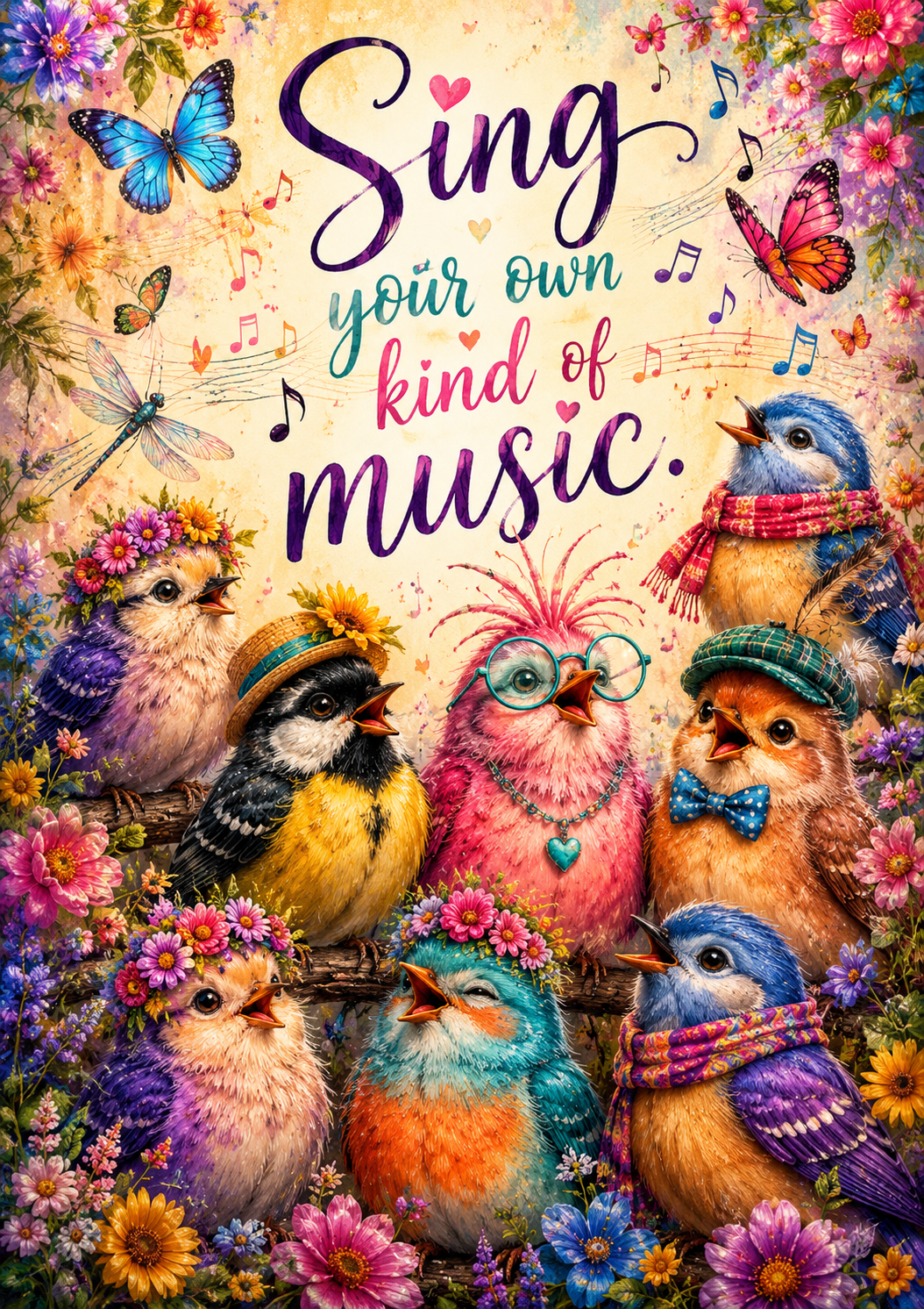 Birthday Card | Encouragement Card | Sing Your Own Kind of Music