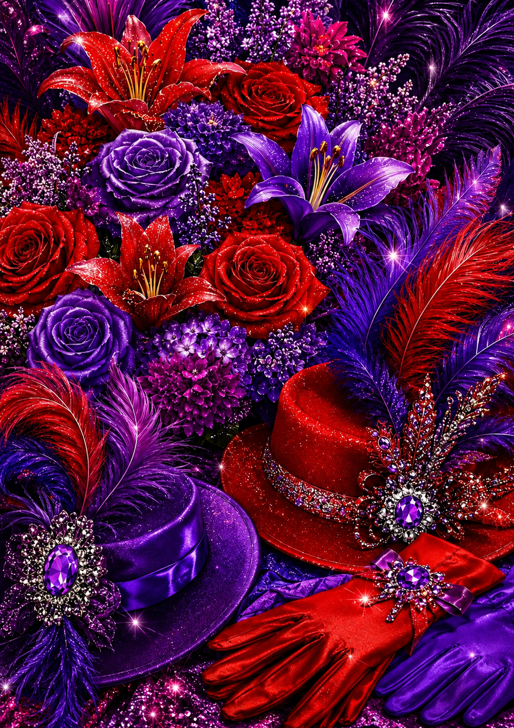 Red Hat Ladies Card Friendship Encouragement Card Hello Gorgeous! We Miss Your Sparkle