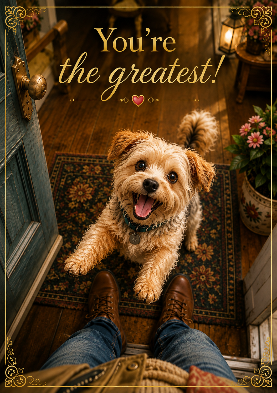 Birthday Card | You’re the Greatest Birthday Card | Funny Dog Lover Card