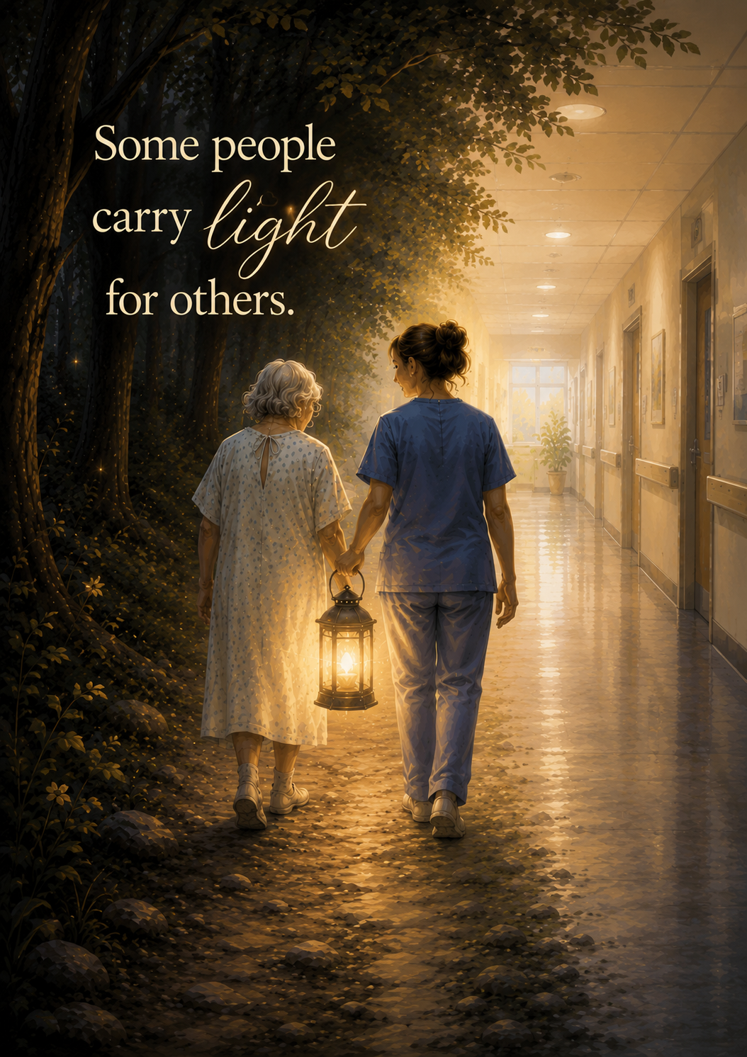 Caregiver Card Nurse Appreciation Card Some People Carry Light For Others