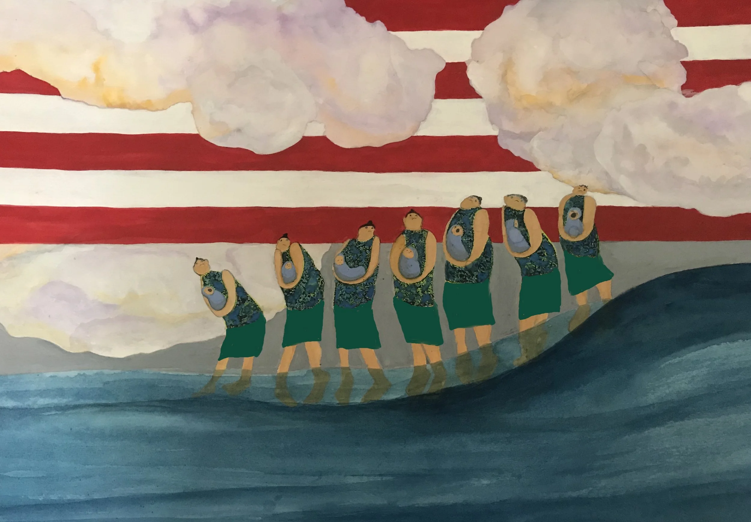 Approaching the Border, 2019, gauche, Sheila Lopez