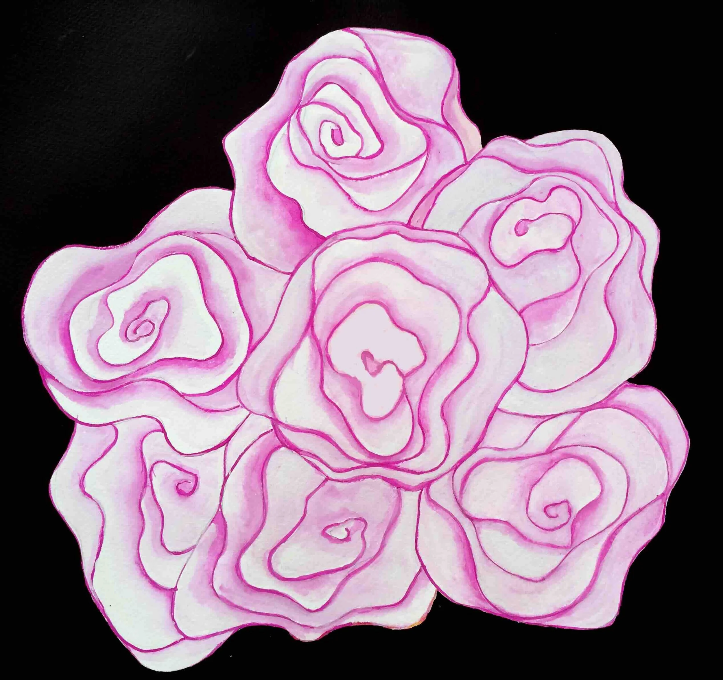 Pink Roses for Molly, gauche, Sheila Lopez