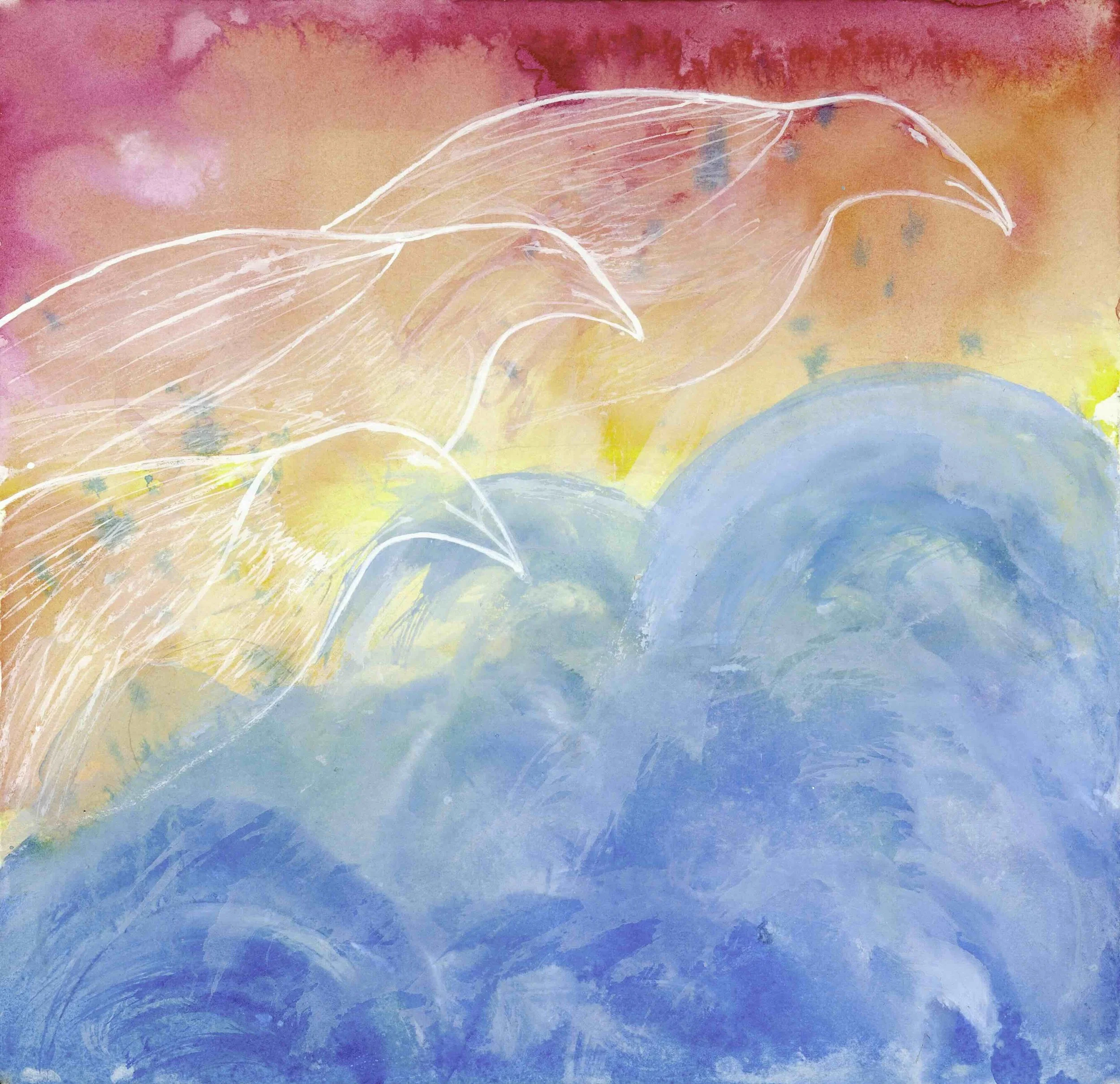 Wind, watercolor, Sheila Lopez
