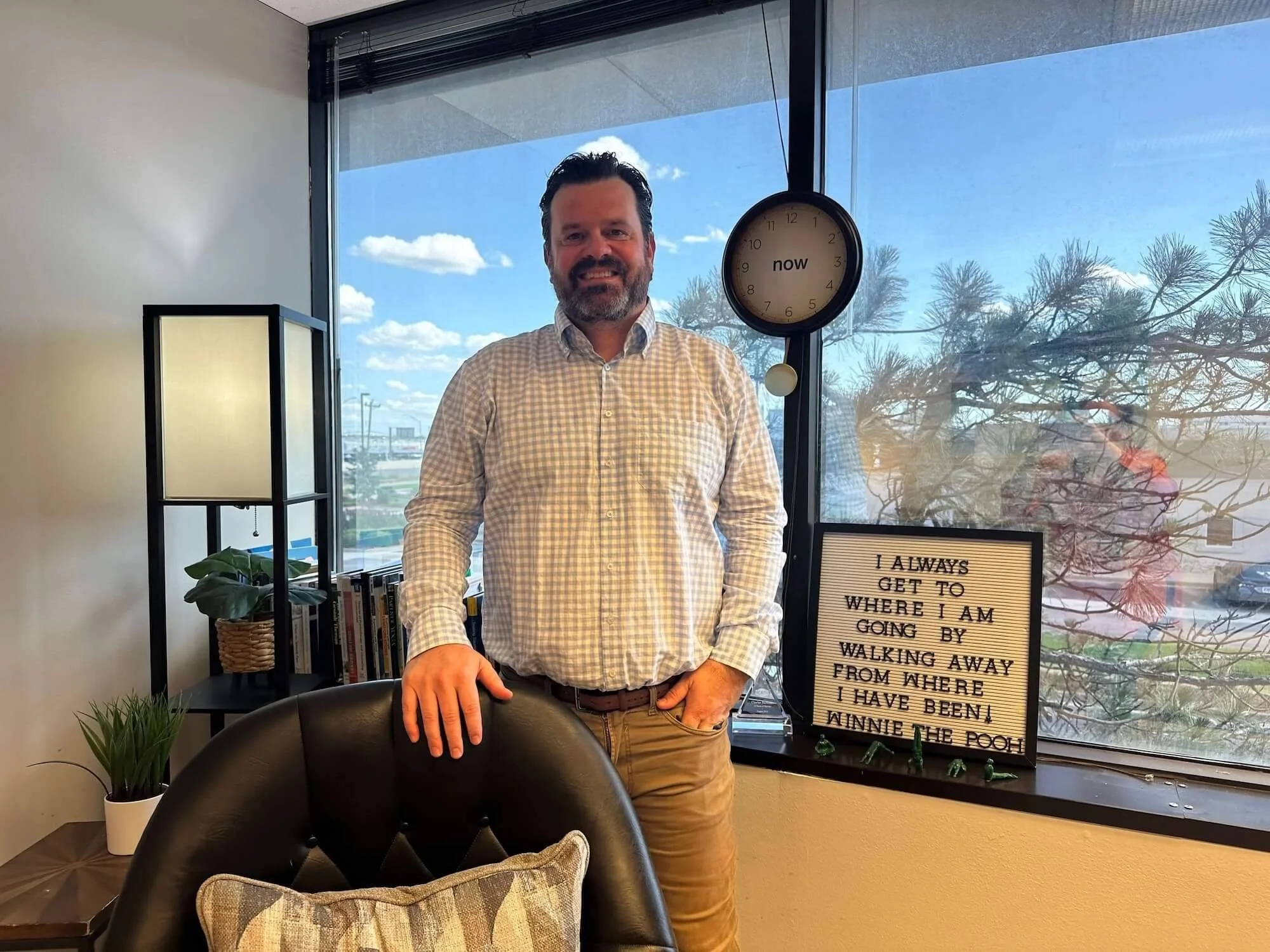 Charles Bartusch OKC Counselor in his office