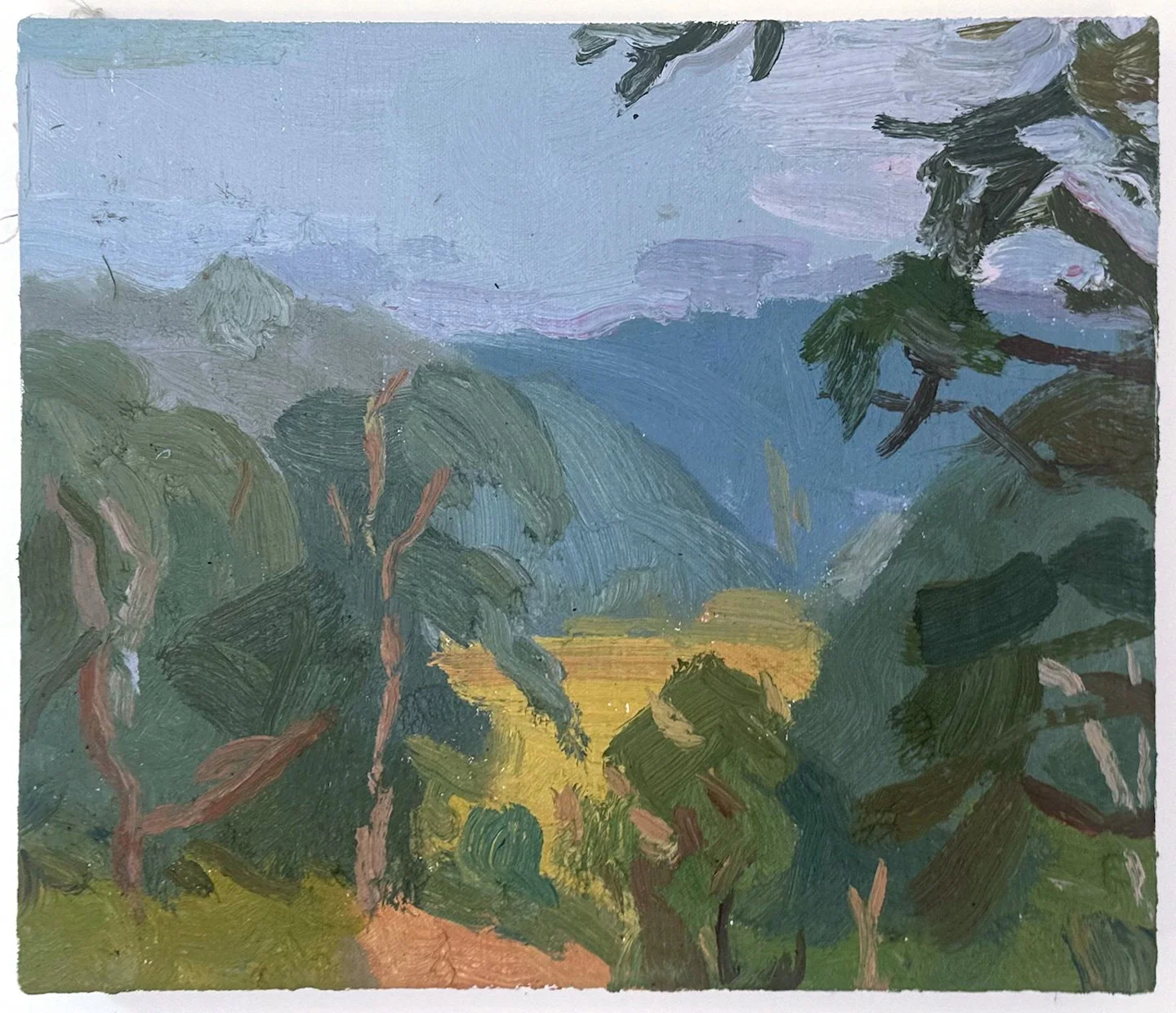 Dusk at Peaked Hill, 2025 • Oil on canvas • 12 x 14 inches • $1,400