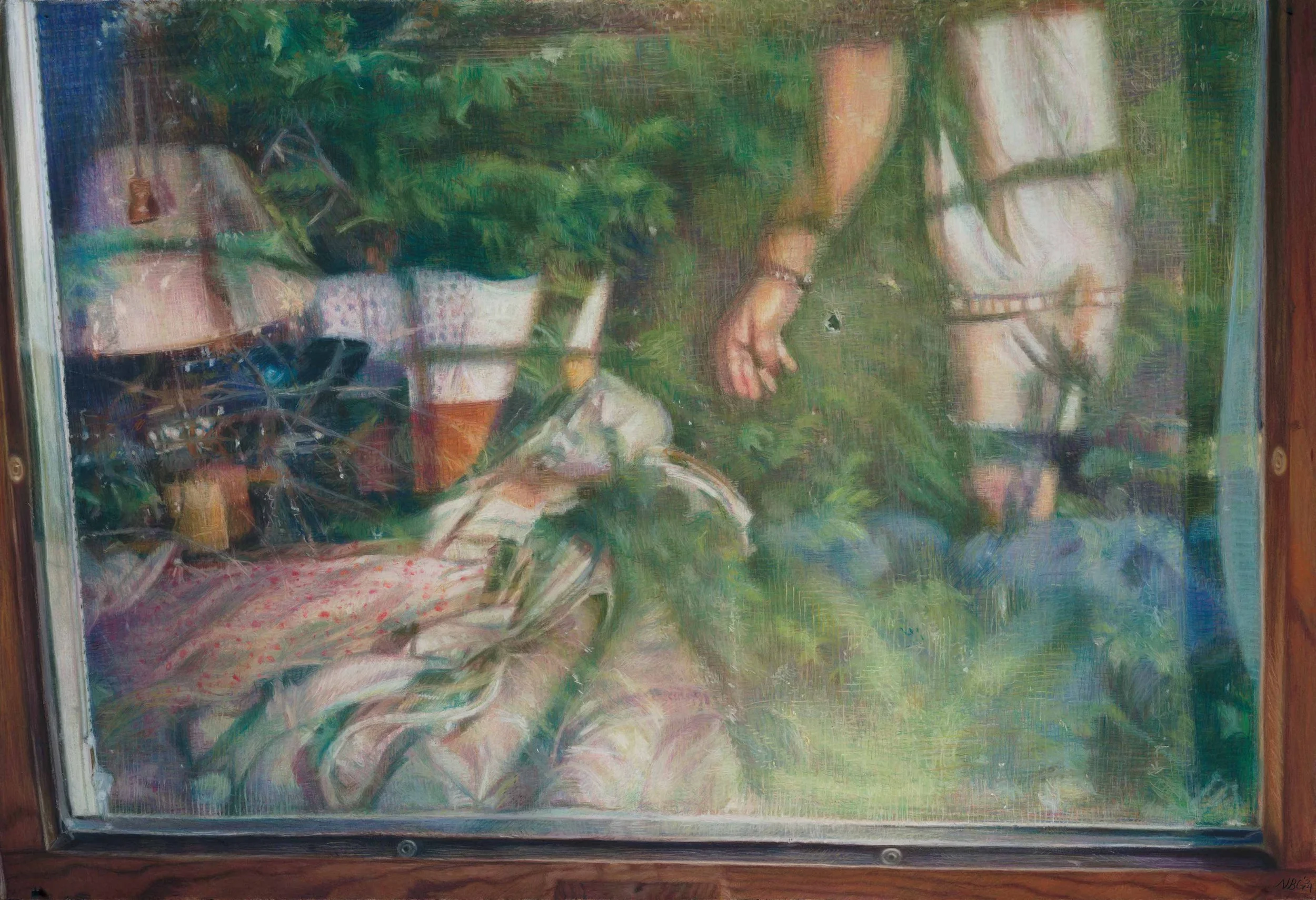 August • Conte crayon and colored charcoal on paper • 30 x 44 inches • $6500