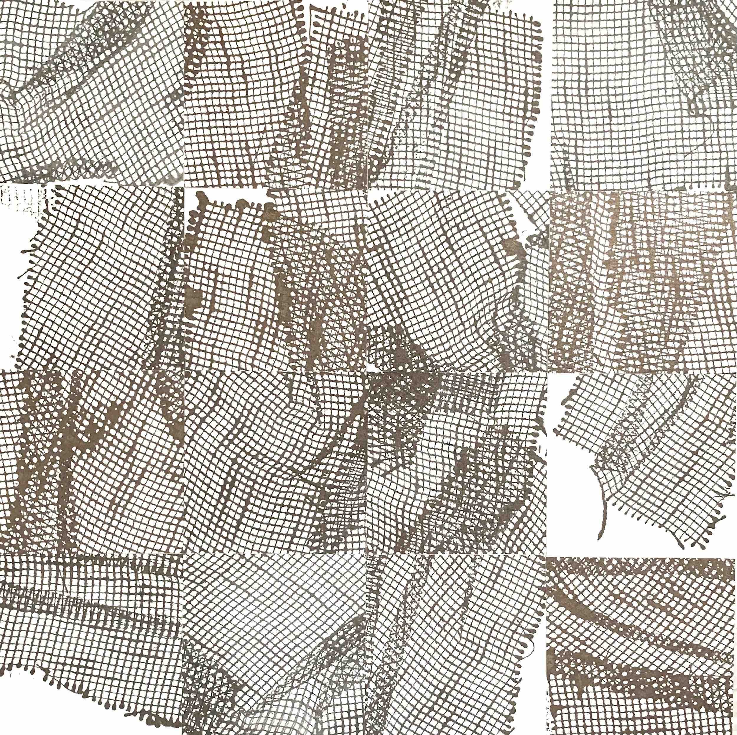 s h e e r c u t • 2 • monotypes • image 16" x 16" •  float framed  • $1100