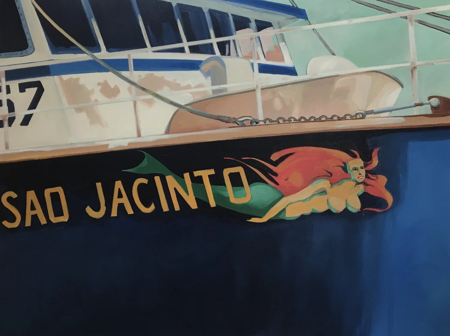Sao Jacinto, Bow (2008)  •  oil on Canvas  •  38 x 50 inches • $13,500