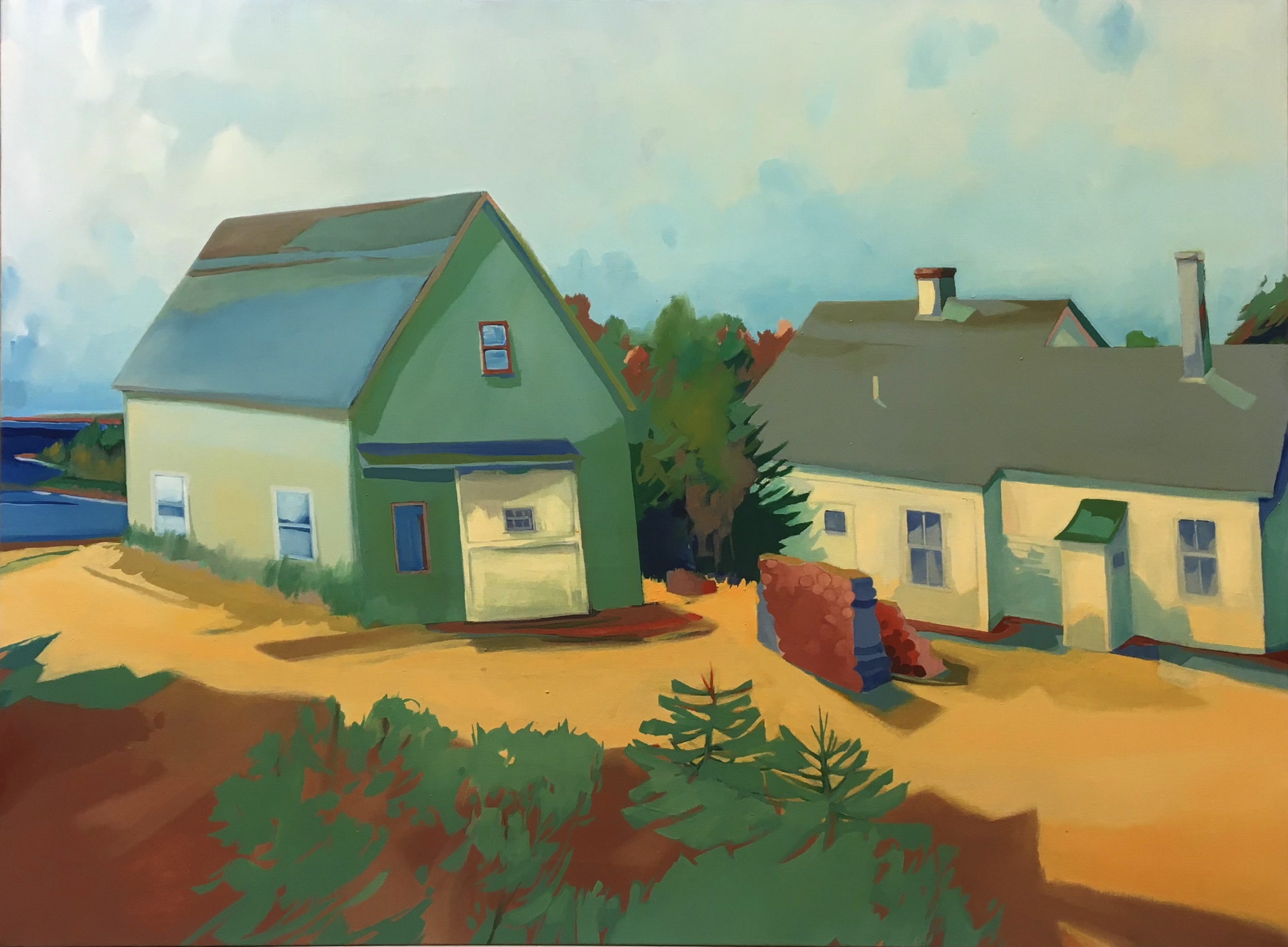 Barn, Port Clyde, Maine (1993/2000)  •  oil on canvas  •  40 x 54 inches • $14,000