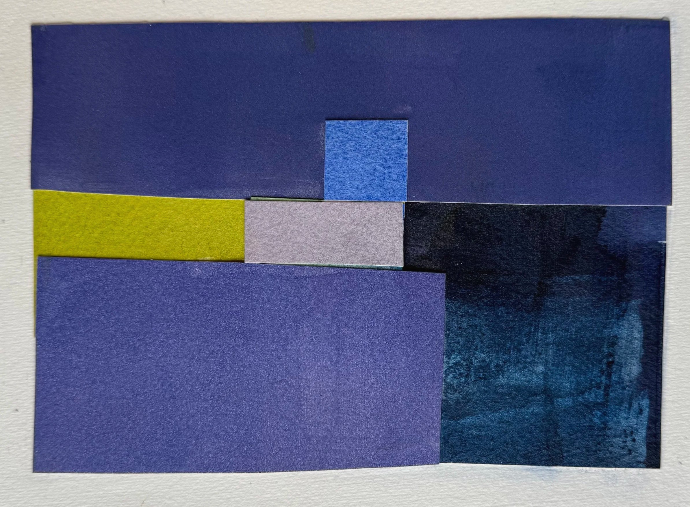 Blue Dot II • Collage on panel with acrylic seal • 6 x 8 inches • $450