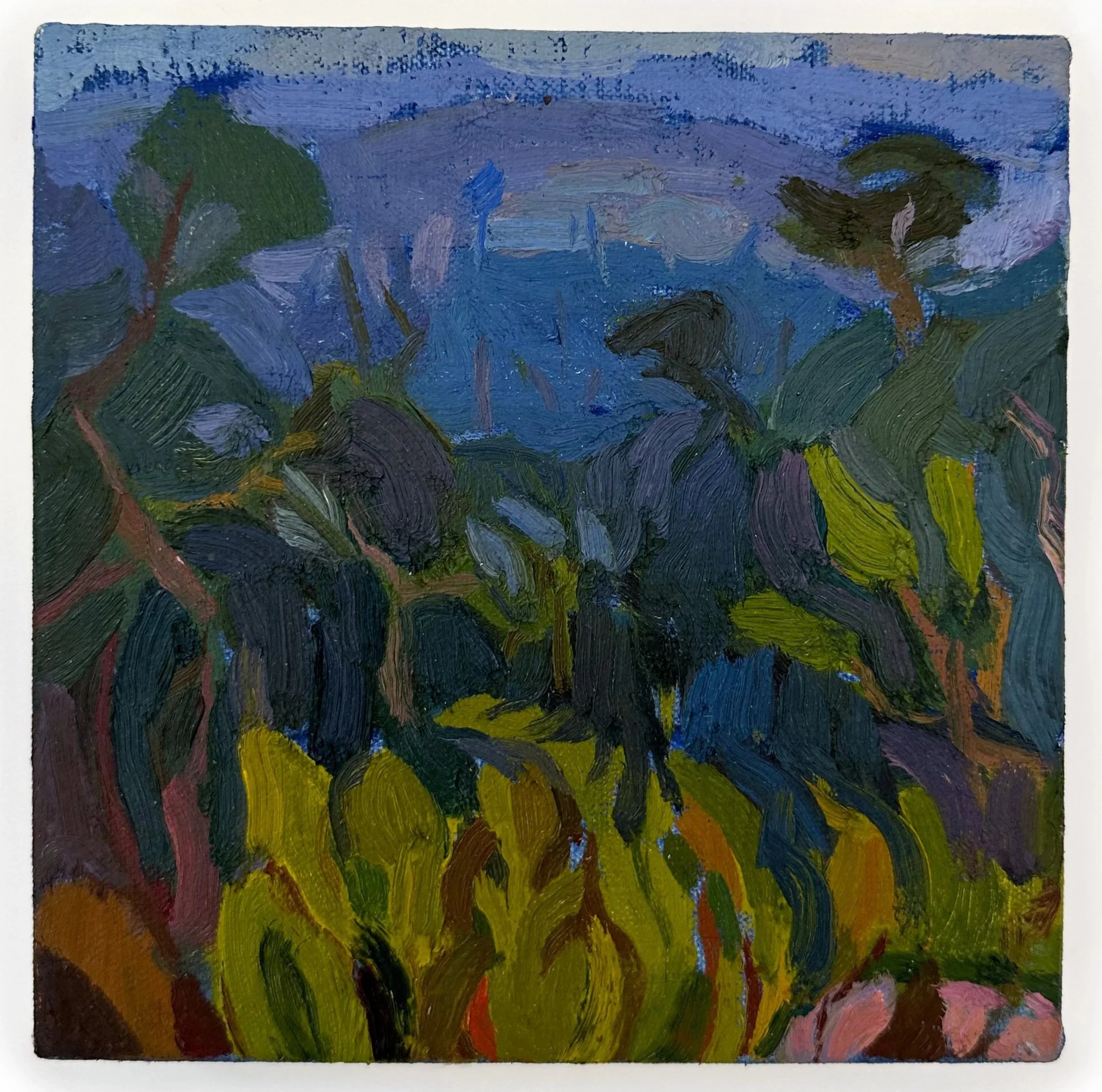 Fog at Peaked Hill, 2025 • Oil on canvas • 8 x 8 inches • $900