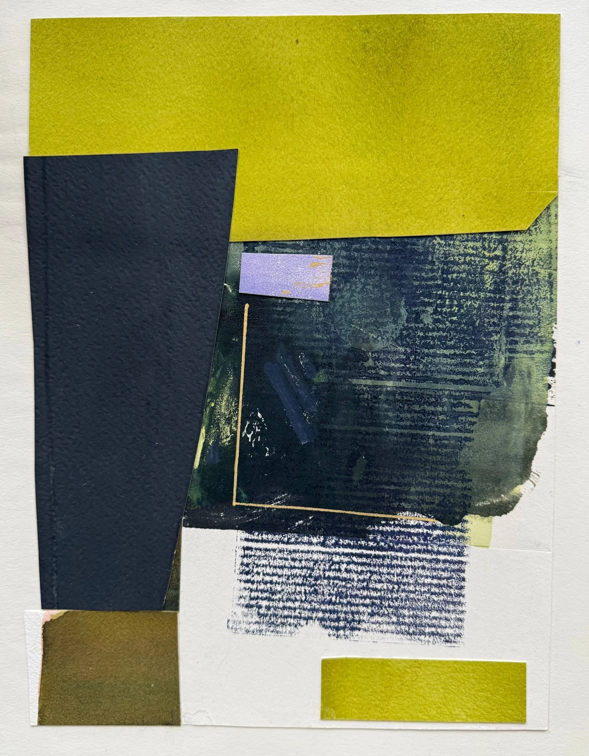 Fences • Collage on panel with acrylic seal, • 14 x 16 inches • $1,000