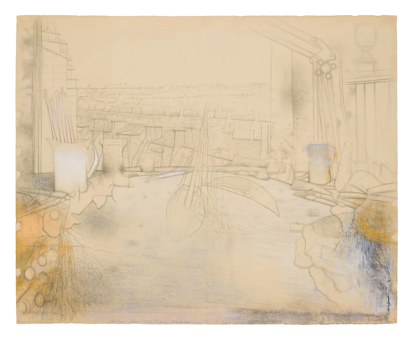Study for the Four Seasons (1996) (Paris)  •  
charcoal and pastel on paper  •  35.5  x 41.3 inches • $28,000