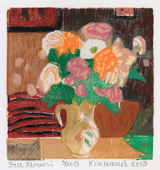 Fall Flowers • woodcut  • 6 x 5.5 inches • $950