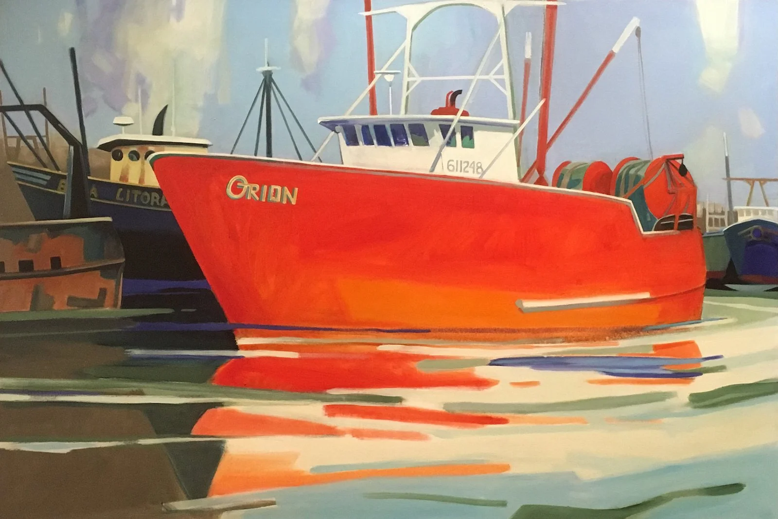 Orion, New Bedford, Dockide (2004)   •  oil on canvas  •  46 x 68 inches • $18,000