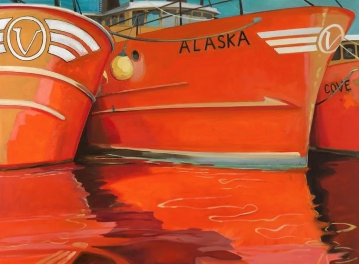 Alaska, Dockside (2011)  •  
oil on canvas  •  
52 x 70 inches • $19,500