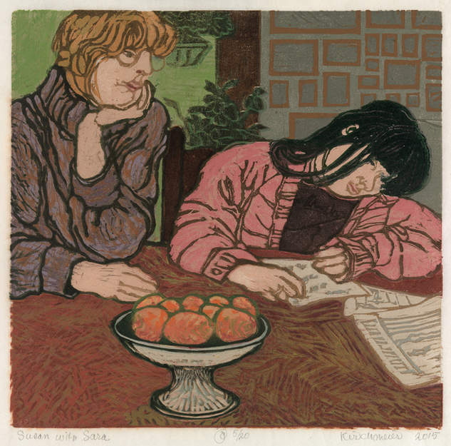 Susan with Sara • woodcut • 12 x 11 inches • $3,800