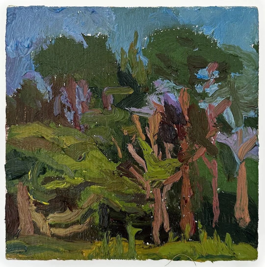 Dusk at Quansoo, 2025 • Oil on canvas • 8 x 8 inches • $900