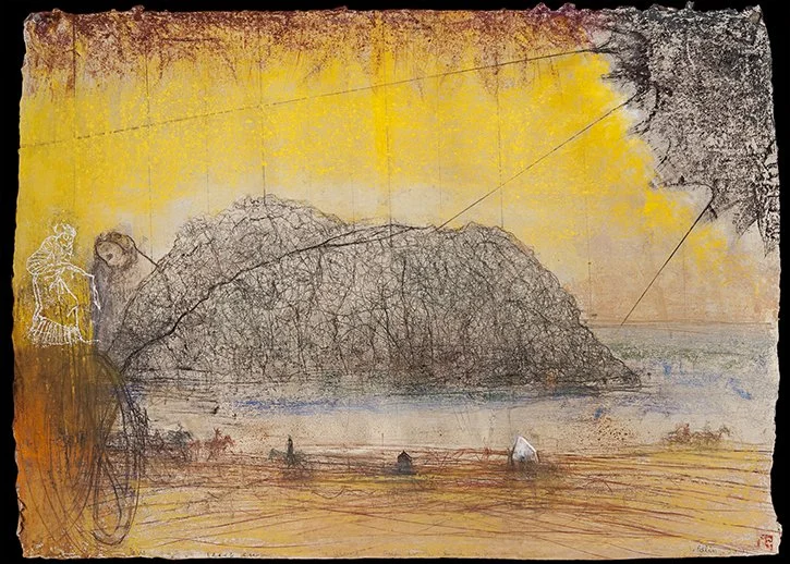 Night Sun (2014)  •  pastel on handmade paper  •  22 x 30 inches • $25,000