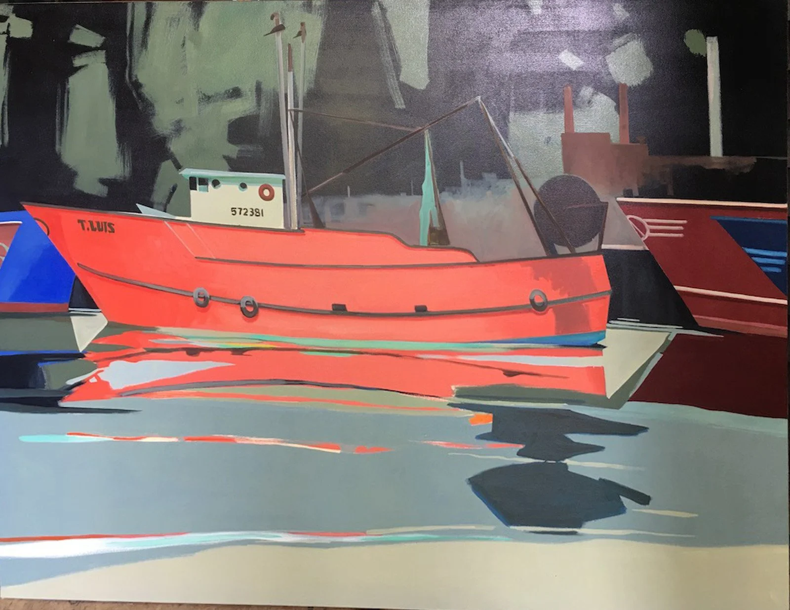 T. Luis, Dark Sky, New Bedford (2010)  •  oil on canvas  •  54 x 72 inches • $20,000