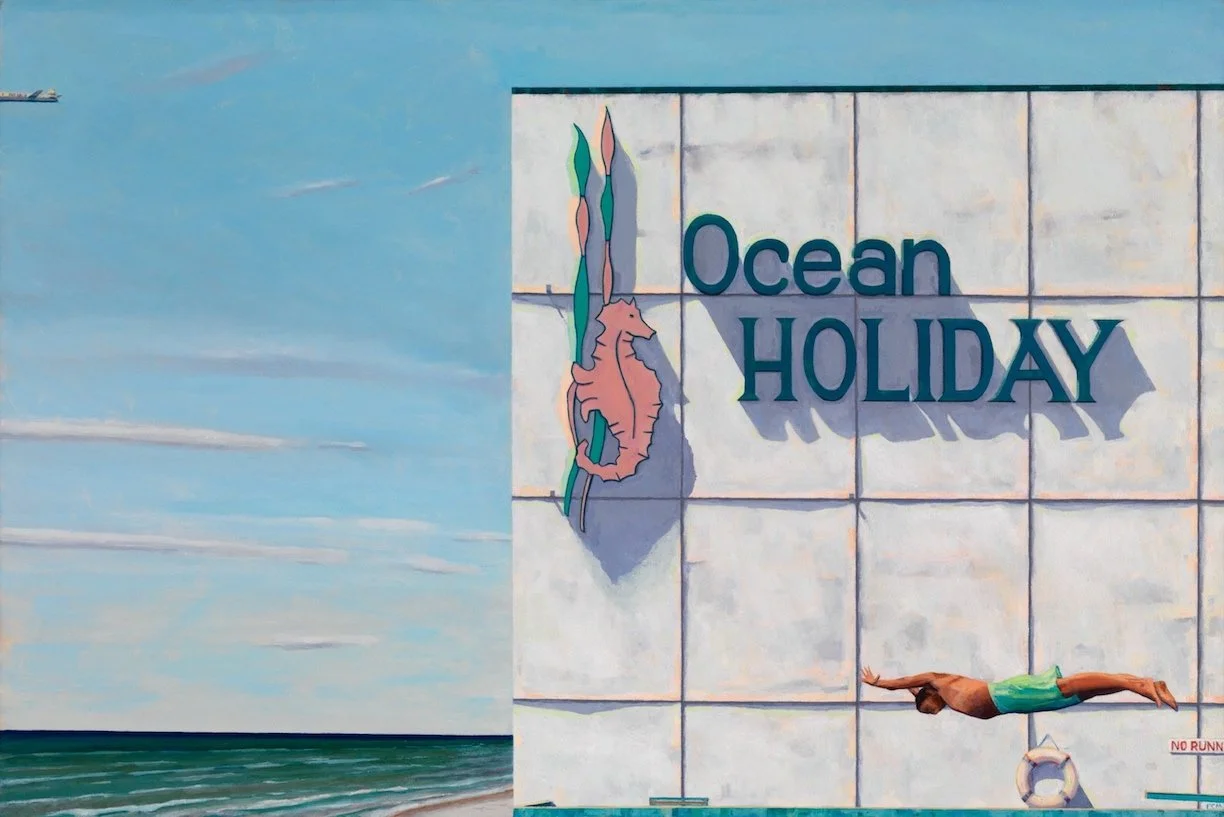 The Diver • Acrylic on canvas  • 24 x 36 inches  • $7,000 (framed)