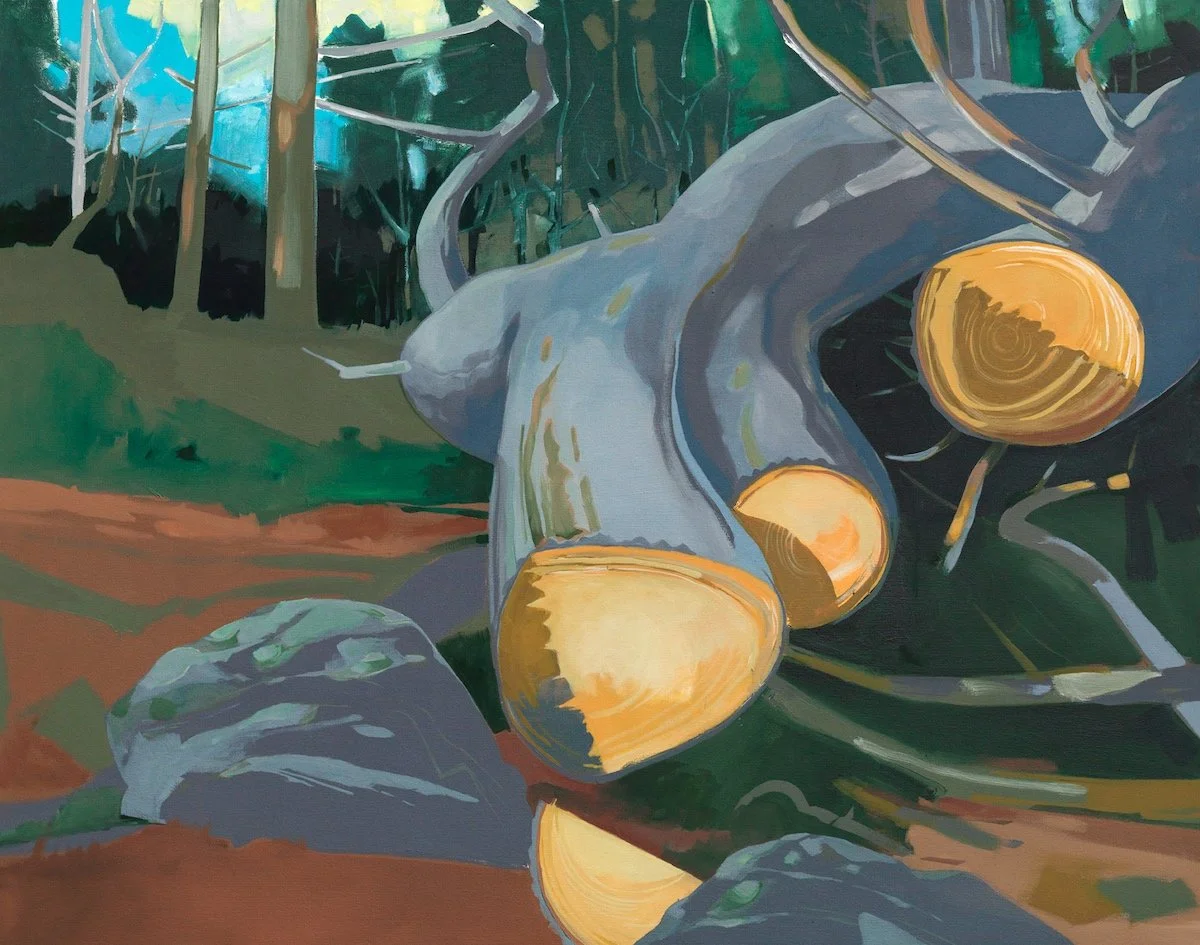 Saw Cuts, Maine (2017)  •  oil on canvas  •  52 x 66 inches • $18,000