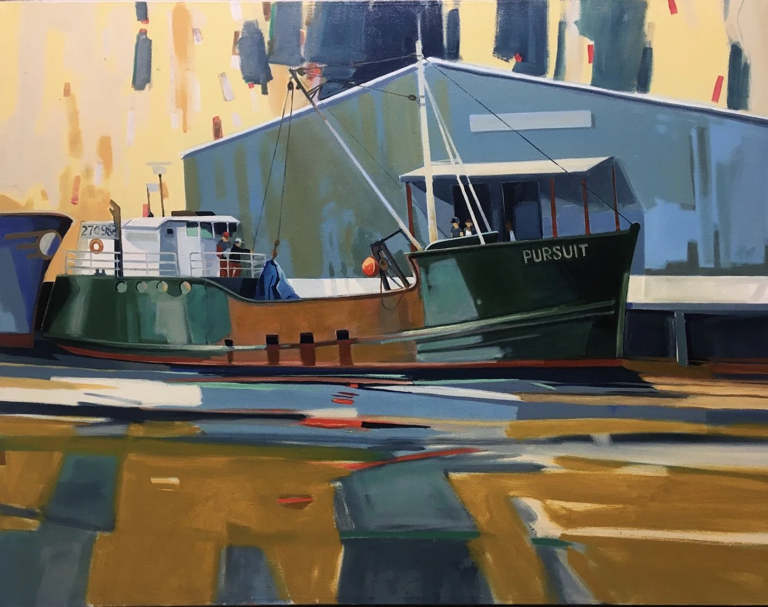 Pursuit, New Bedford (2003)  •  oil on canvas  •  43 x 54 inches • $15,000