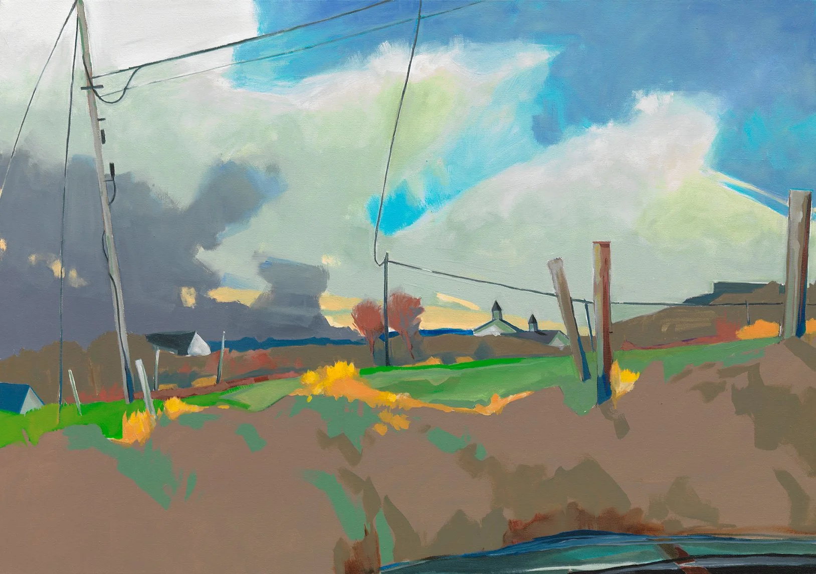 Roadside Near Lackan Strand, Ireland (2014-15)    •  oil on canvas  •  38 x 54 inches • $15,000